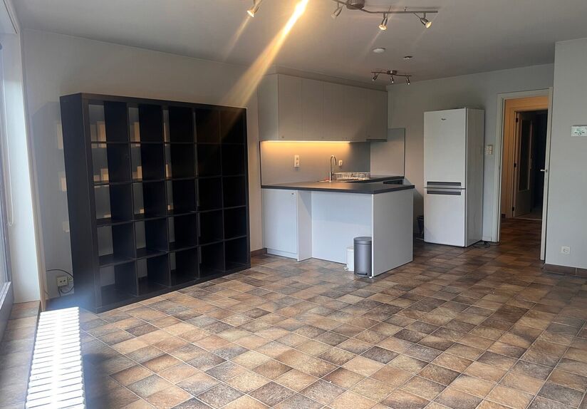 1 slaapkamerappartement gelegen op de derde verdieping aan de Naamsepoort van Leuven. Deze toplocatie is een pluspunt voor een jong startend koppel of alleenstaande dat via deze uitvalhoek alle kanten uit kan. Omvat inkomhal, leefruimte met open NIEUWE ke