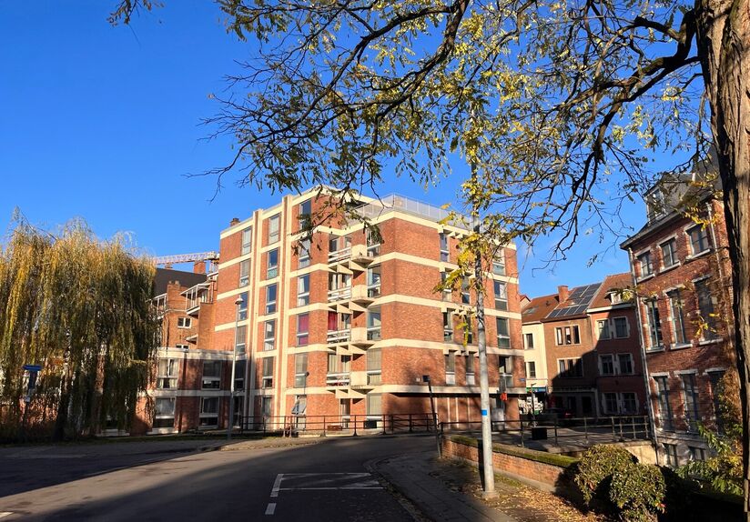 Ruime en lichtrijke studio, rustig gelegen achteraan in de Mechelsestraat, op wandelafstand van het centrum van Leuven. Dankzij de centrale ligging zijn ook het openbaar vervoer en de ring rond Leuven vlot bereikbaar.

De studio bevindt zich op de vierde 