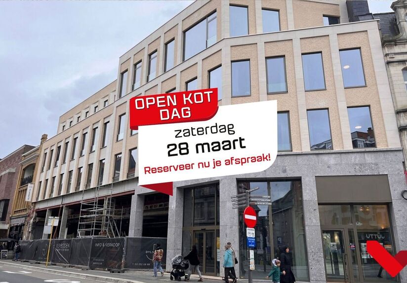 Residentie YOU, in het midden op de Bondgenotenlaan, is de nieuwe hotspot voor studenten. Deze gezellige studio is achteraan gelegen op tuinniveau en meet 28 m&sup2;. De studio omvat een bureau, eettafel, volledig ingerichte keuken, ingebouwde kleerkast, dubb